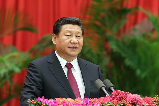 中共中央总书记、国家主席、中央军委主席习近平在国庆招待会上发表讲话。  新华社图 中共中央总书记、国家主席、中央军委主席习近平在国庆招待会上发表讲话。  新华社图